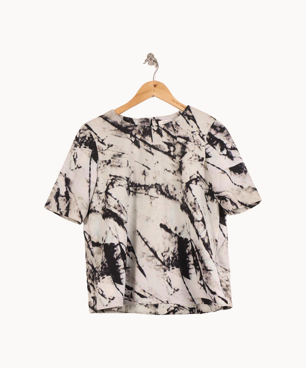Tee-shirt Blanc et Noir - Taille S/36 de la marque FRNCH | PARAD56024 - Vendu par Paradigme - Image 2