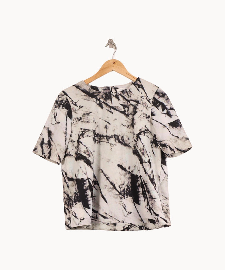 Tee-shirt Blanc et Noir - Taille S/36 de la marque FRNCH | PARAD56024 - Vendu par Paradigme - Image 2