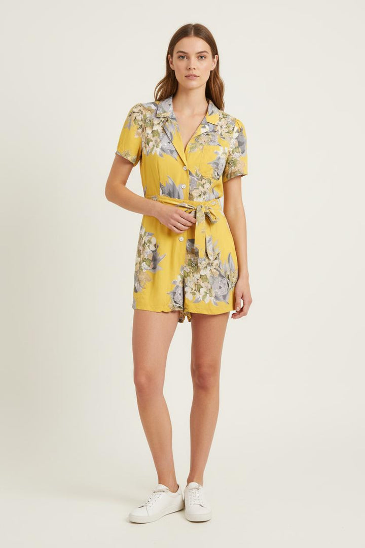 Combishort Jaune et Gris - Taille S/36 de la marque FRNCH | PARAD56030 - Vendu par Paradigme - Image 1