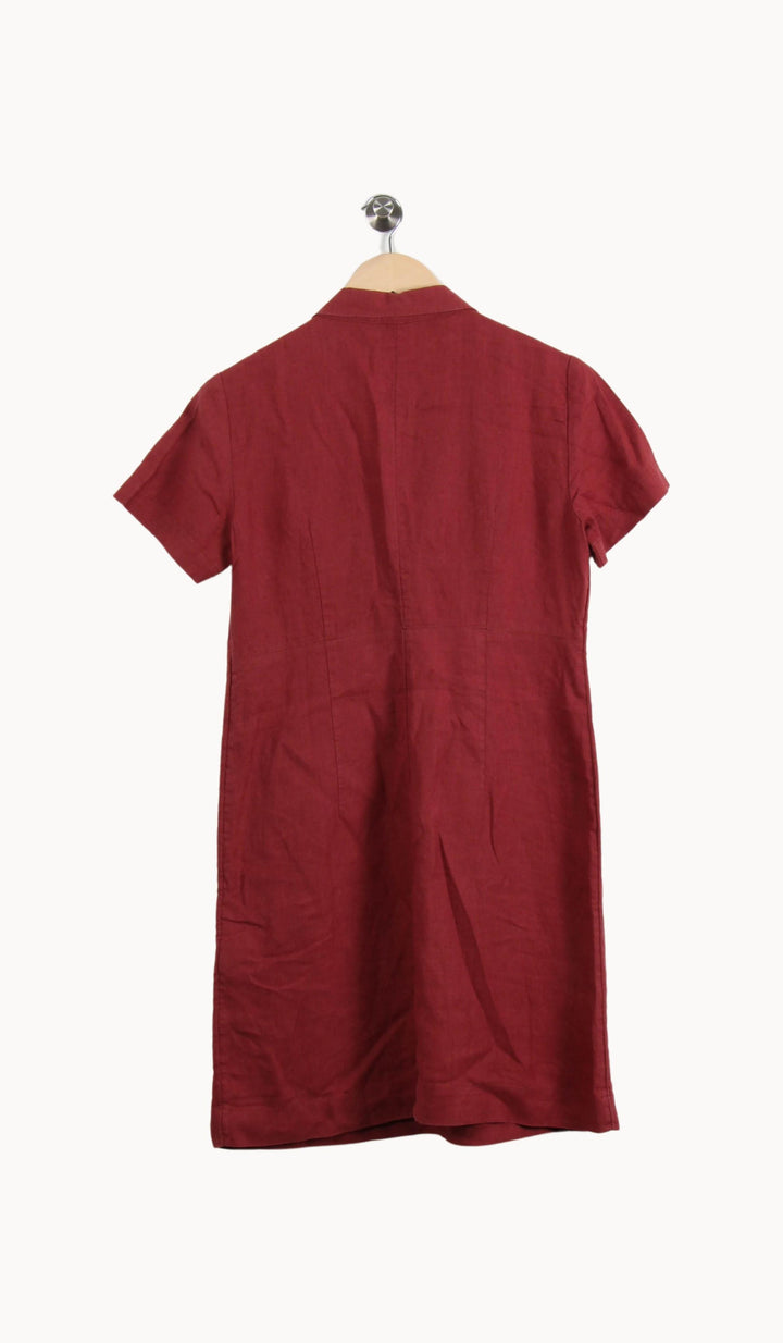 Robe Chemise Bordeaux - Taille M/38 de la marque Caroll | PARAD56036 - Vendu par Paradigme - Image 4