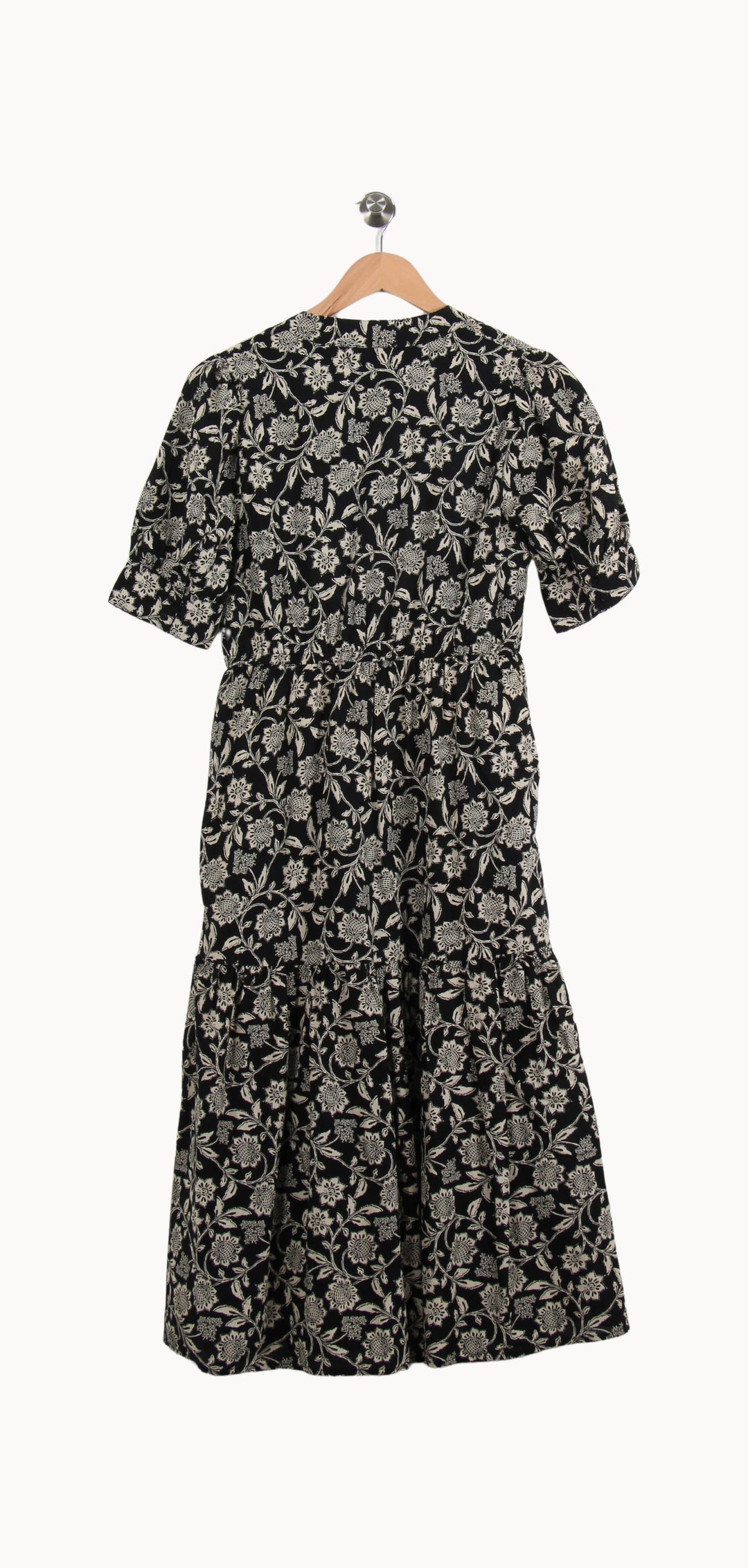 Robe Fleurie Noire et Blanche - Taille XS/34 de la marque Maison 123 | PARAD56050 - Vendu par Paradigme - Image 4