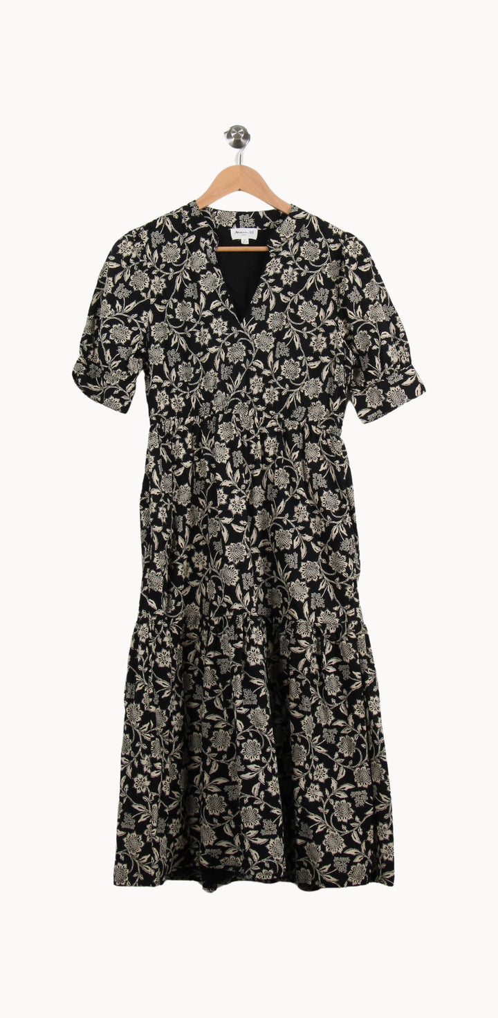 Robe Fleurie Noire et Blanche - Taille XS/34 de la marque Maison 123 | PARAD56050 - Vendu par Paradigme - Image 2