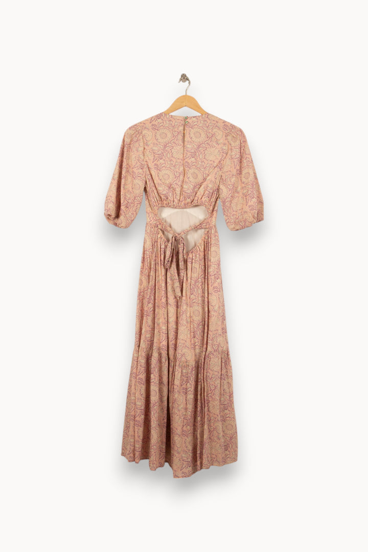 Robe Midi Rose et Beige - Taille S/36 de la marque Louise Misha | PARAD56051 - Vendu par Paradigme - Image 4