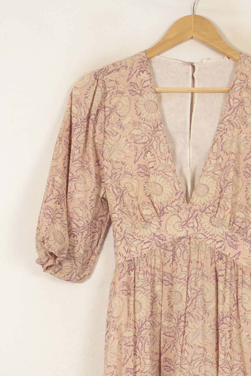 Robe Midi Rose et Beige - Taille S/36 de la marque Louise Misha | PARAD56051 - Vendu par Paradigme - Image 3