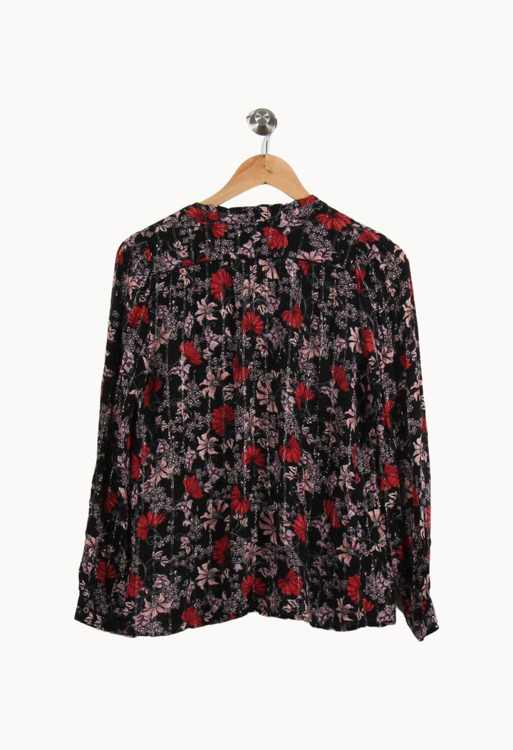 Blouse Noire et Rouge - Taille XS/34 de la marque ba&sh | PARAD56053 - Vendu par Paradigme - Image 4