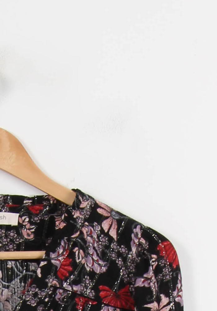 Blouse Noire et Rouge - Taille XS/34 de la marque ba&sh | PARAD56053 - Vendu par Paradigme - Image 3