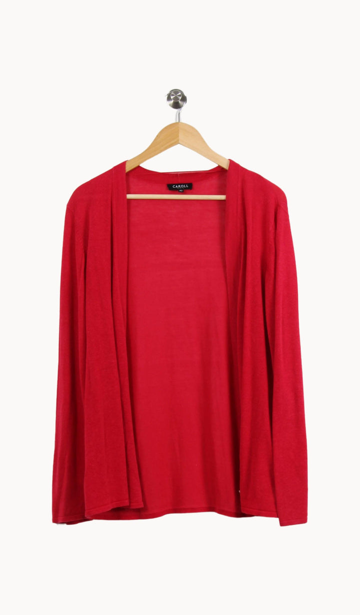 Cardigan Rouge - Taille XL/42 de la marque Caroll | PARAD56055 - Vendu par Paradigme - Image 2