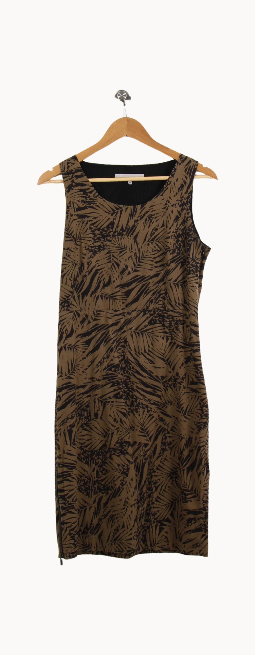 Robe Courte Marron et Noir - Taille M/38 de la marque Gerard Darel | PARAD56058 - Vendu par Paradigme - Image 2