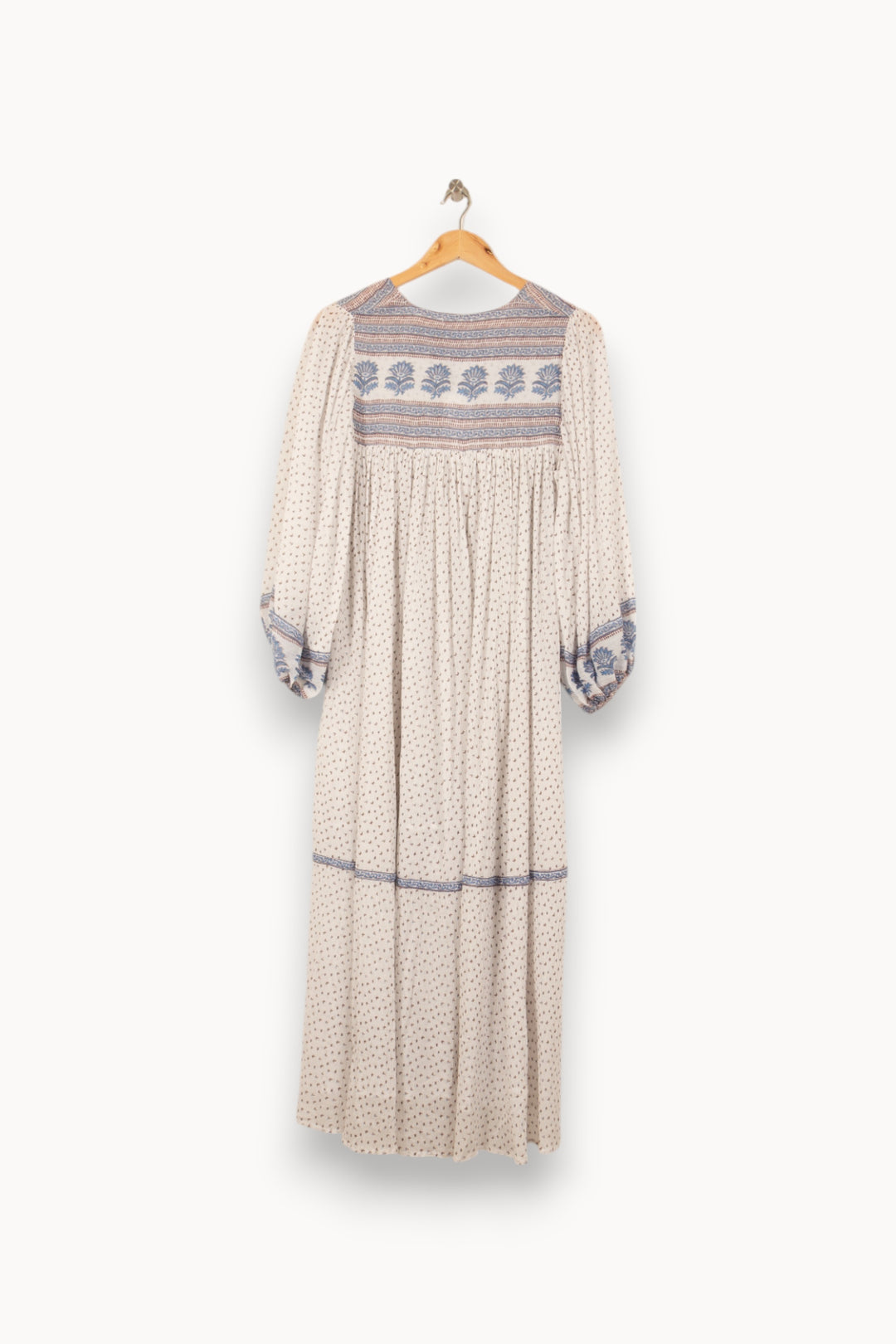 Robe Longue Écrue et Bleue - Taille S/36 de la marque Louise Misha | PARAD56063 - Vendu par Paradigme - Image 4