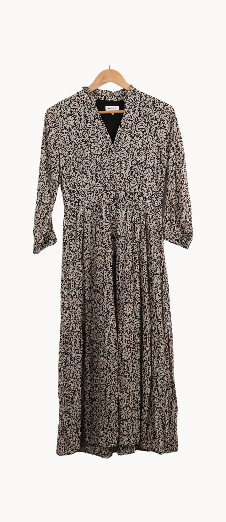 Robe Midi Beige et Noire - Taille S/36 de la marque Maison 123 | PARAD56071 - Vendu par Paradigme - Image 2