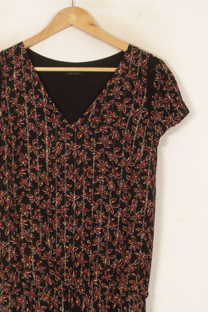 Robe Fleurie Noire et Rouge - Taille S/36 de la marque IKKS | PARAD56086 - Vendu par Paradigme - Image 3