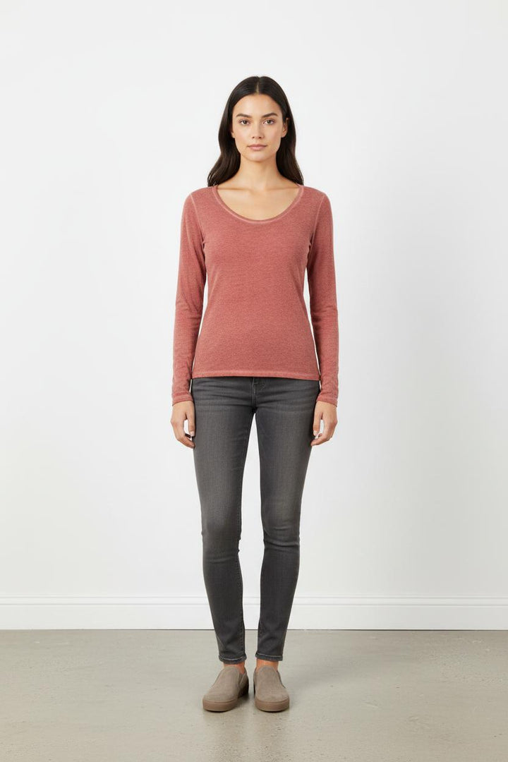 Tee-shirt Manches Longues Rose - Taille L/40