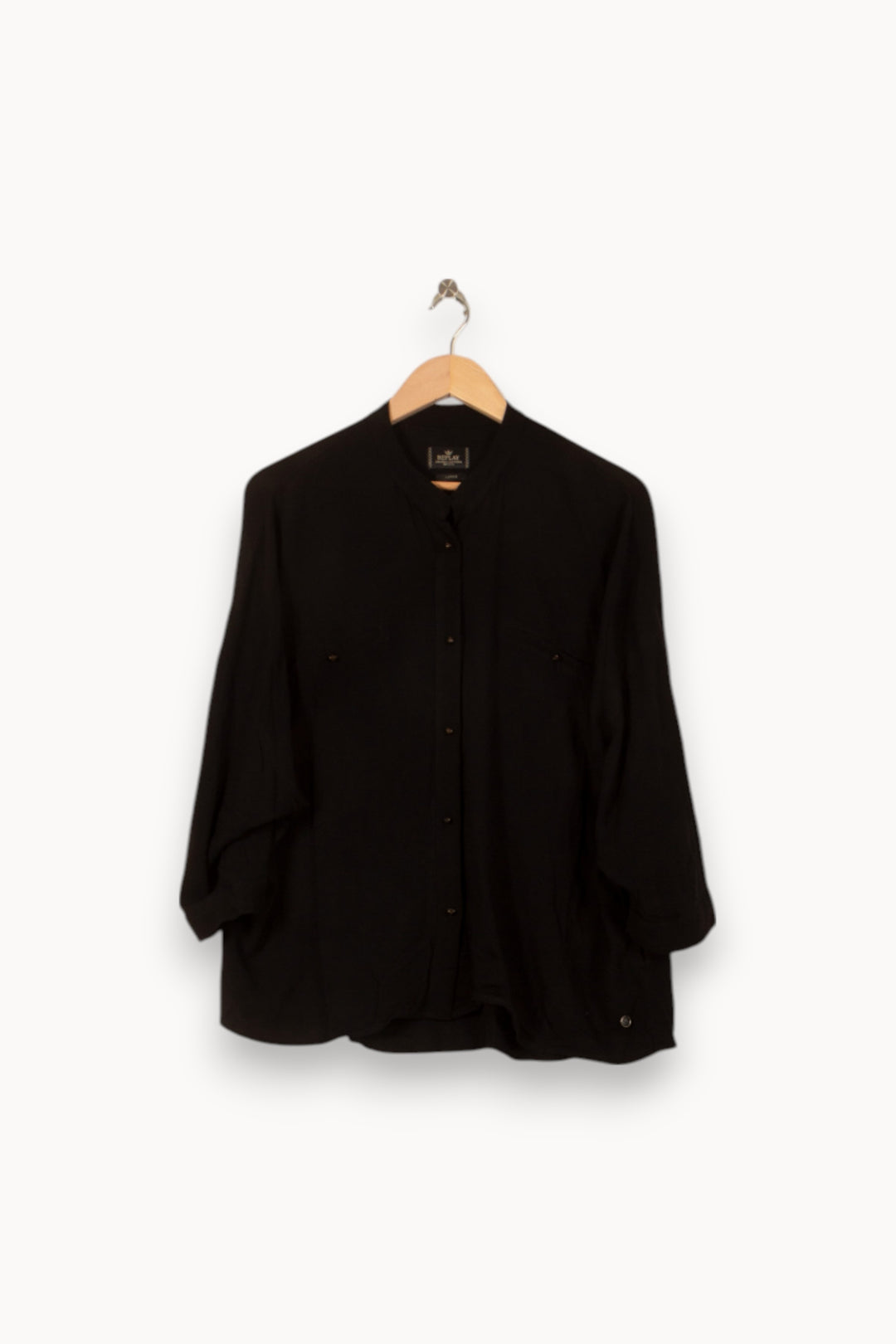 Chemise Noire - Taille L/40 de la marque Replay | PARAD56109 - Vendu par Paradigme - Image 2