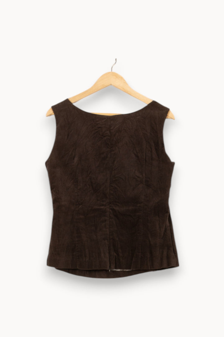 Débardeur Marron - Taille XL/42 de la marque ZAPA | PARAD56113 - Vendu par Paradigme - Image 4