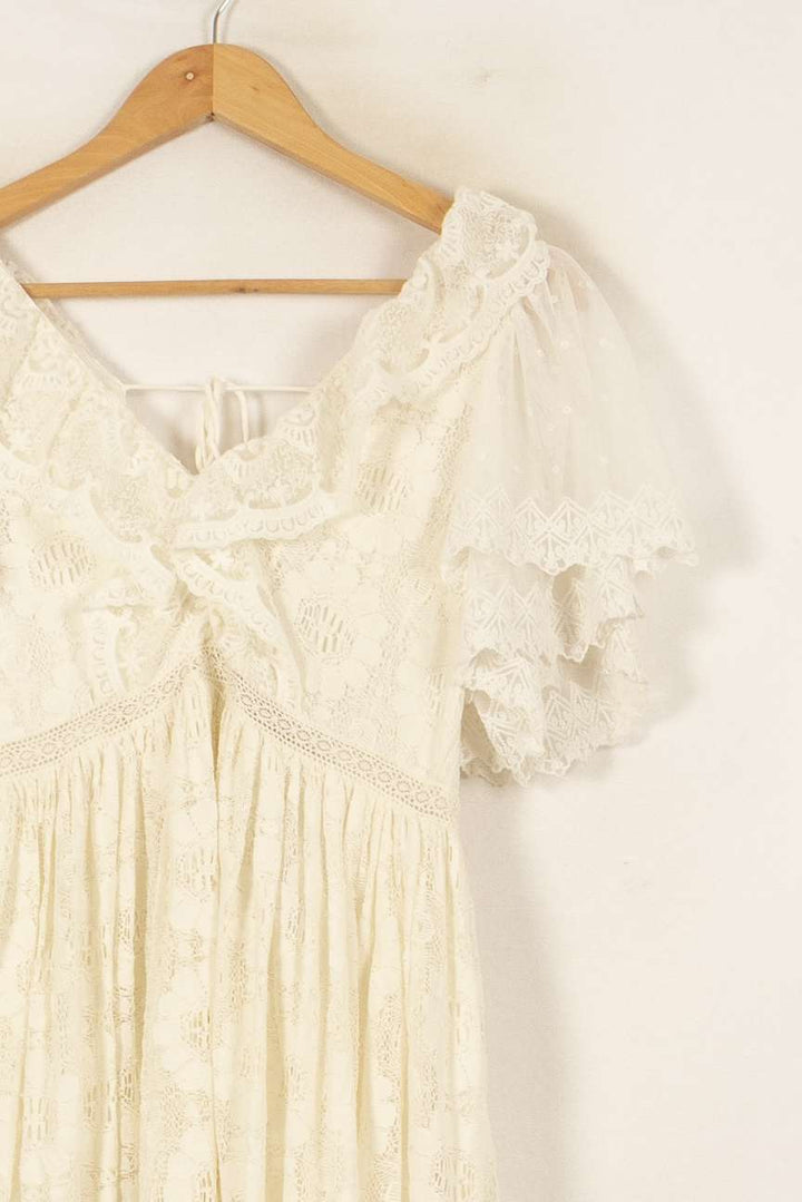 Robe Longue Blanche - Taille S/36 de la marque Louise Misha | PARAD56127 - Vendu par Paradigme - Image 3