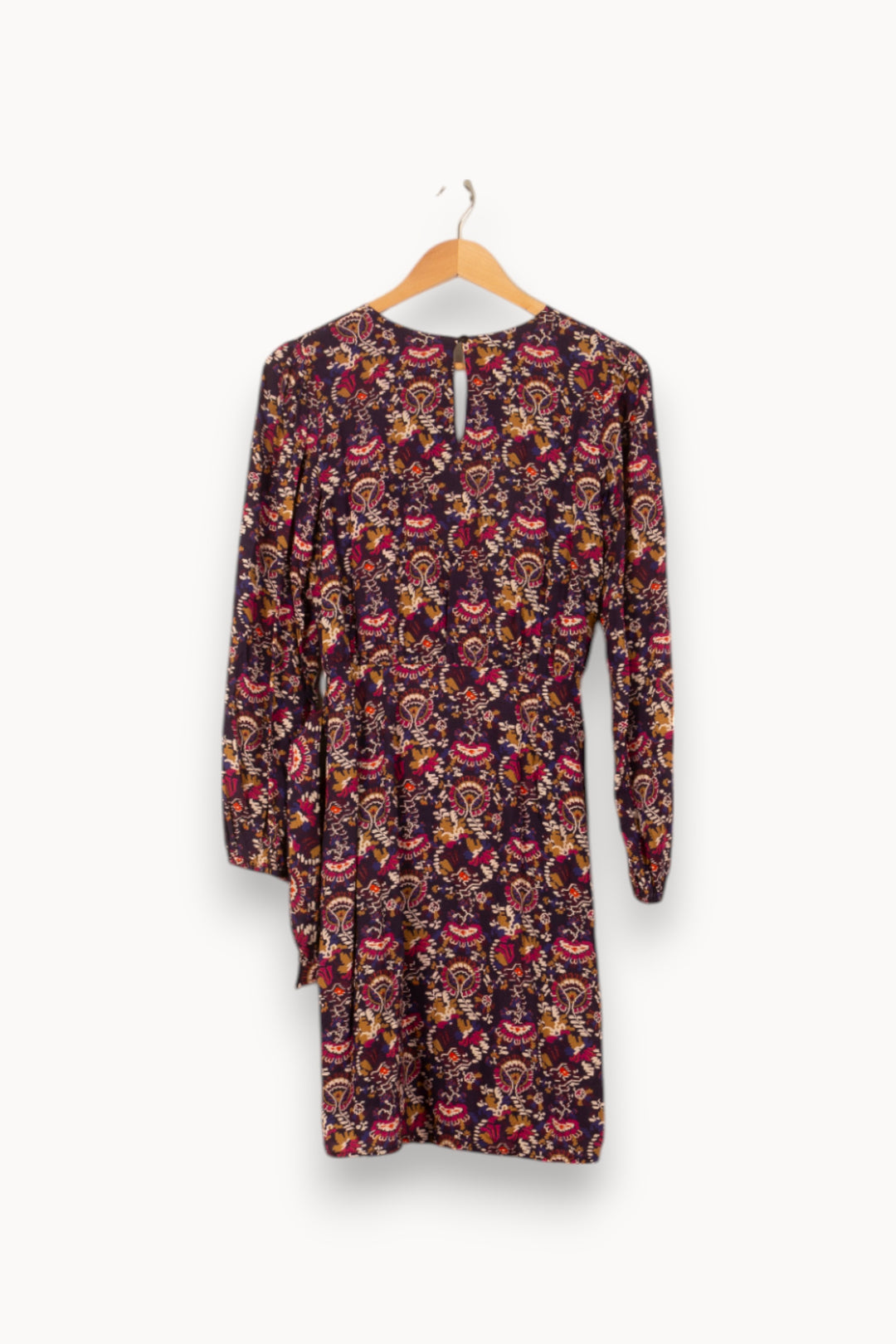 Robe Portefeuille Violette et Jaune - Taille S/36 de la marque La Fée Maraboutée | PARAD56132 - Vendu par Paradigme - Image 4