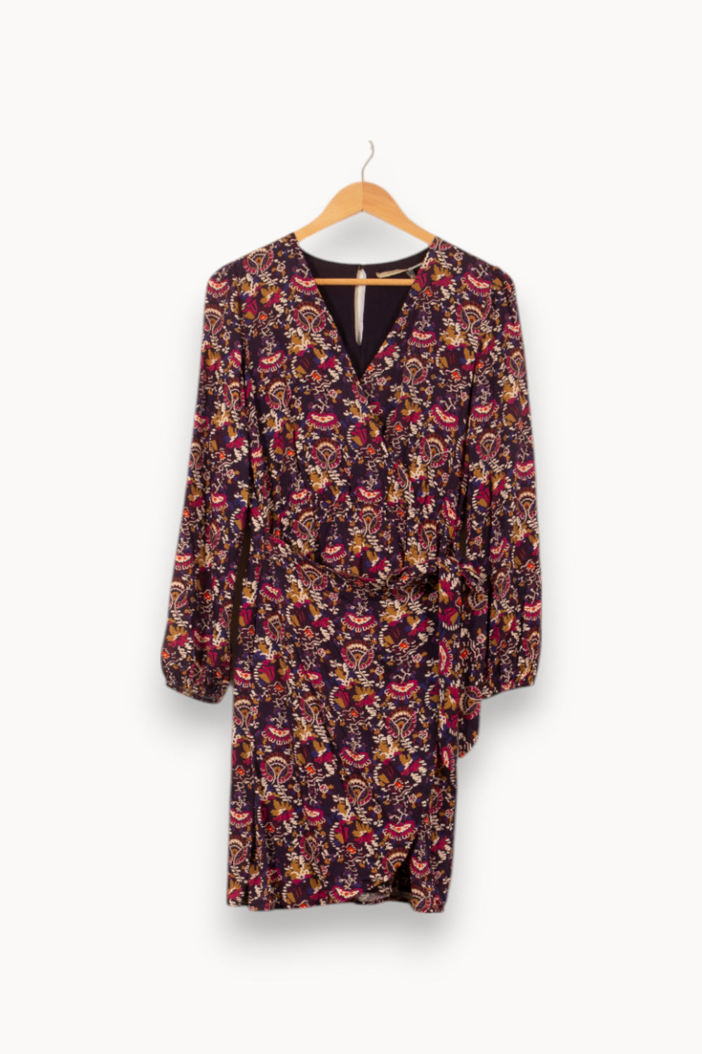 Robe Portefeuille Violette et Jaune - Taille S/36 de la marque La Fée Maraboutée | PARAD56132 - Vendu par Paradigme - Image 2