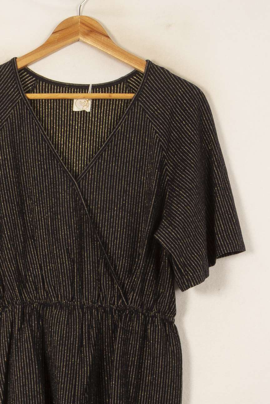 Combishort Noir et Doré - Taille L/40 de la marque Des petits hauts | PARAD56135 - Vendu par Paradigme - Image 3