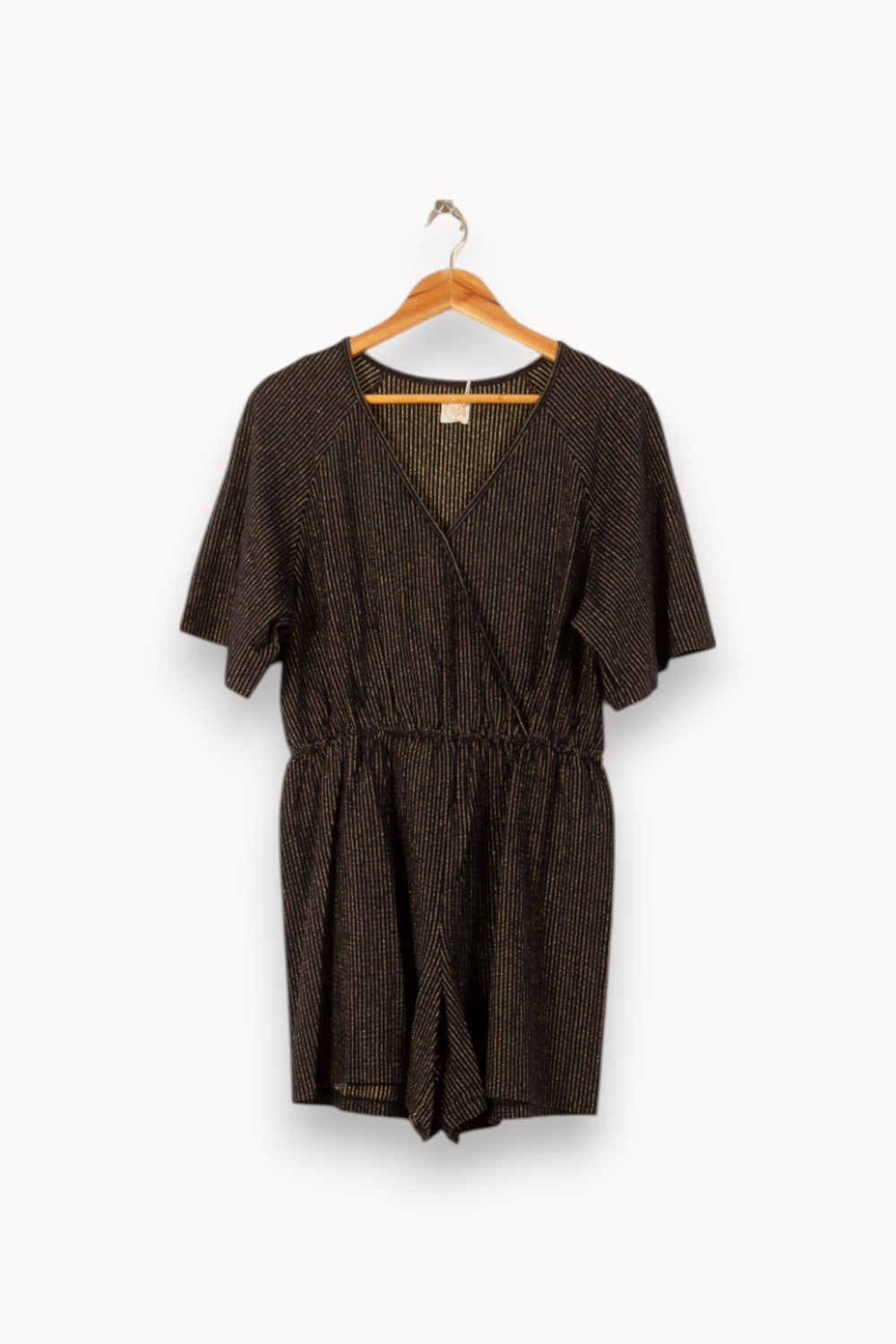 Combishort Noir et Doré - Taille L/40 de la marque Des petits hauts | PARAD56135 - Vendu par Paradigme - Image 2