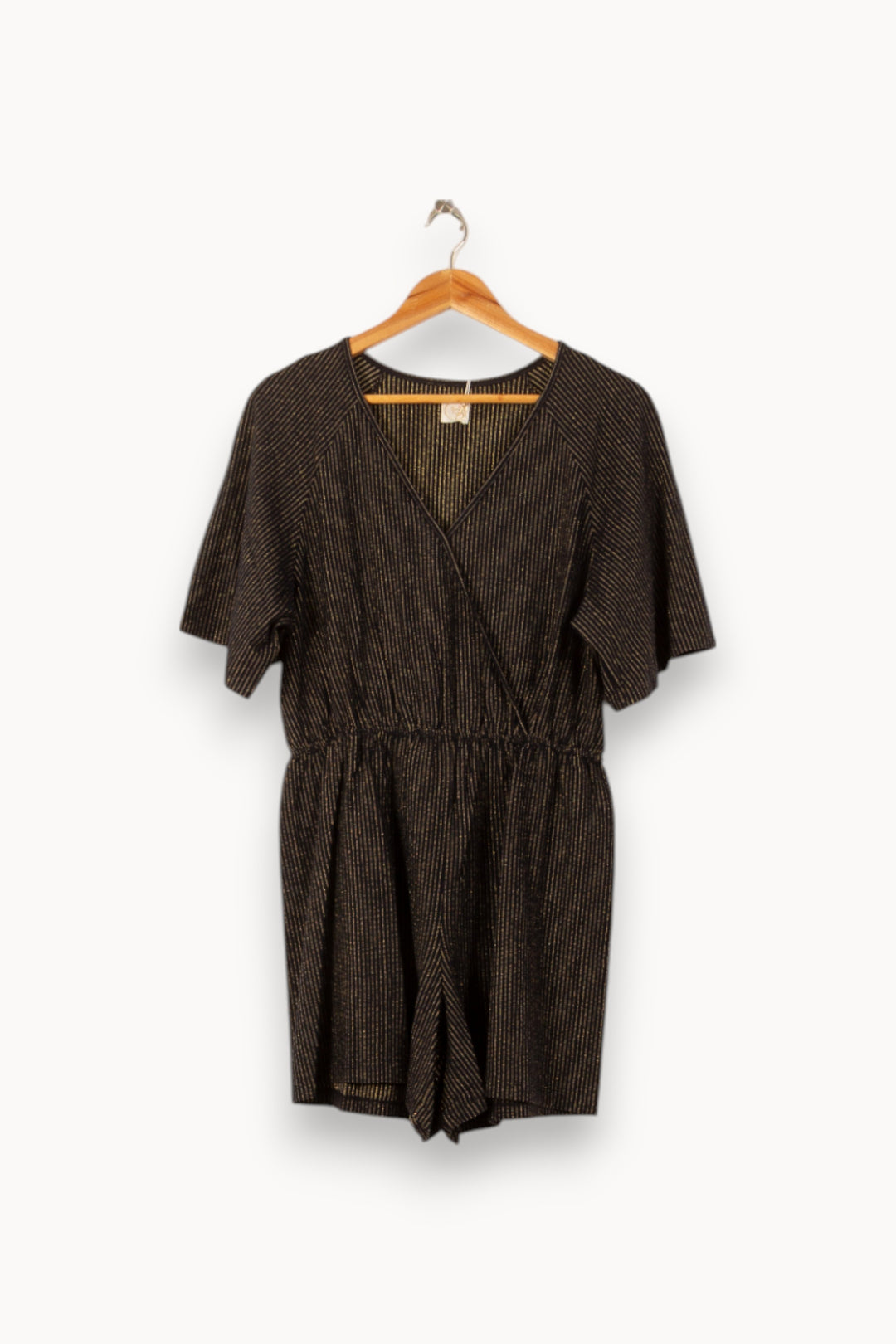 Combishort Noir et Doré - Taille L/40 de la marque Des petits hauts | PARAD56135 - Vendu par Paradigme - Image 2