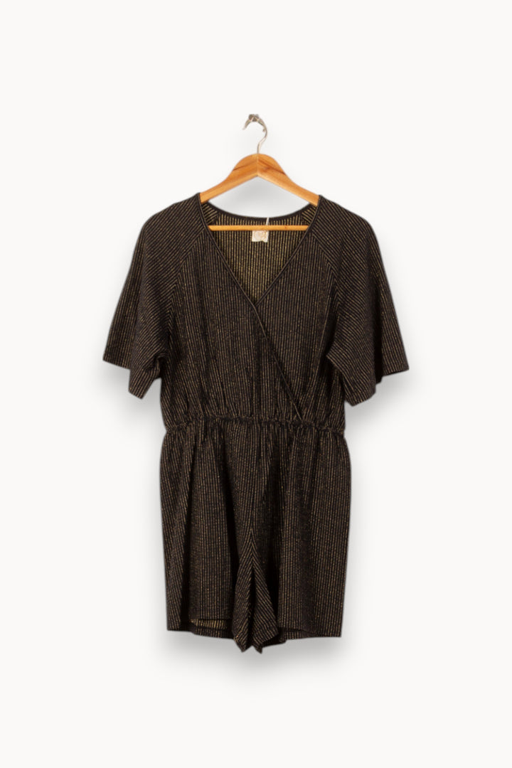 Combishort Noir et Doré - Taille L/40 de la marque Des petits hauts | PARAD56135 - Vendu par Paradigme - Image 2
