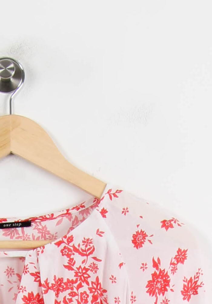 Blouse Blanche et Rouge - Taille M/38 de la marque One Step | PARAD56139 - Vendu par Paradigme - Image 3