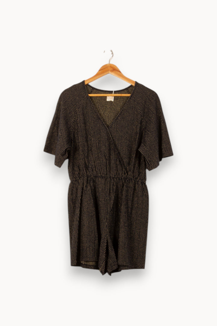 Combishort Noir et Doré - Taille L/40 de la marque Des petits hauts | PARAD56140 - Vendu par Paradigme - Image 2