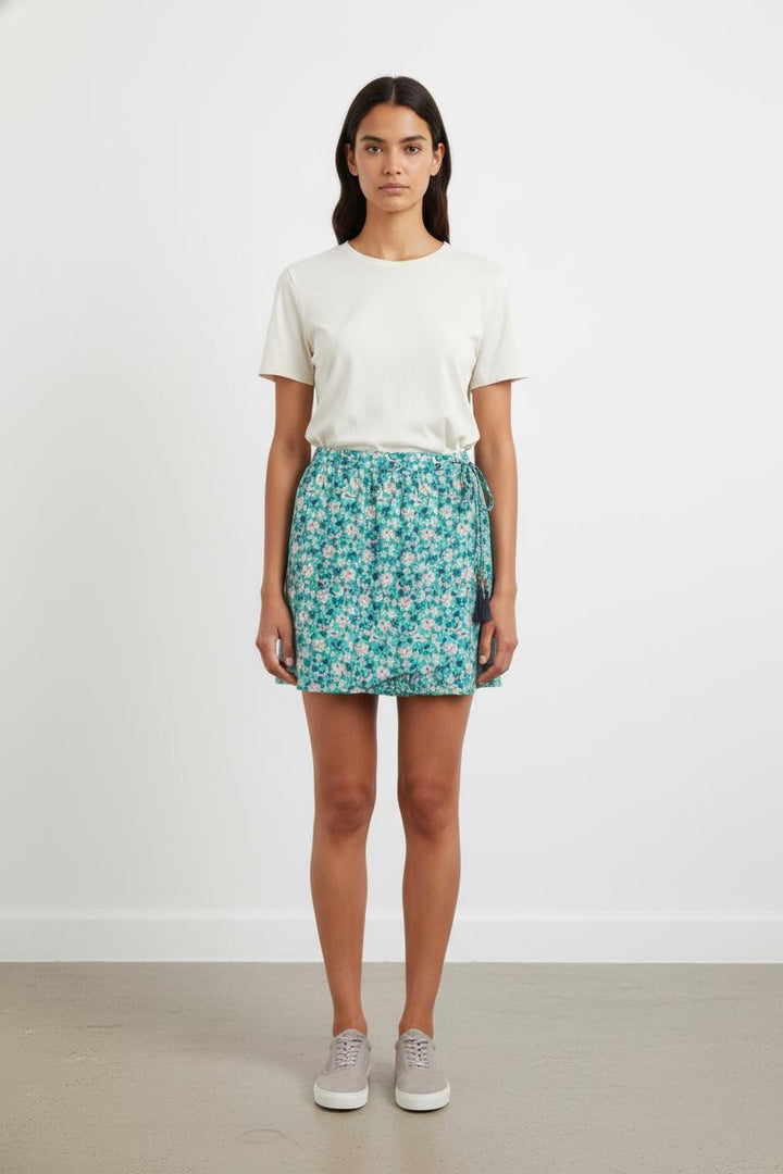 Jupe Fleurie Bleue - Taille S/36