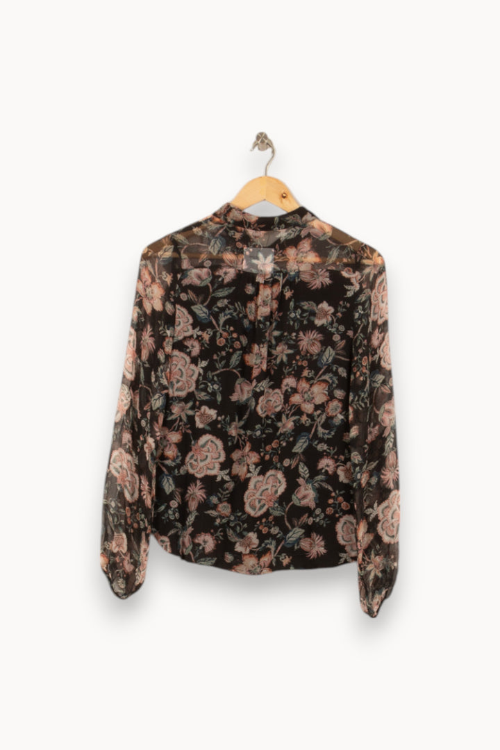 Blouse Noire et Fleurie - Taille S/36 de la marque Louise Misha | PARAD56150 - Vendu par Paradigme - Image 4