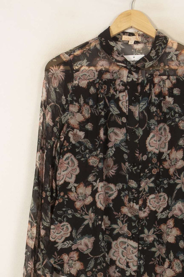 Blouse Noire et Fleurie - Taille S/36 de la marque Louise Misha | PARAD56150 - Vendu par Paradigme - Image 3