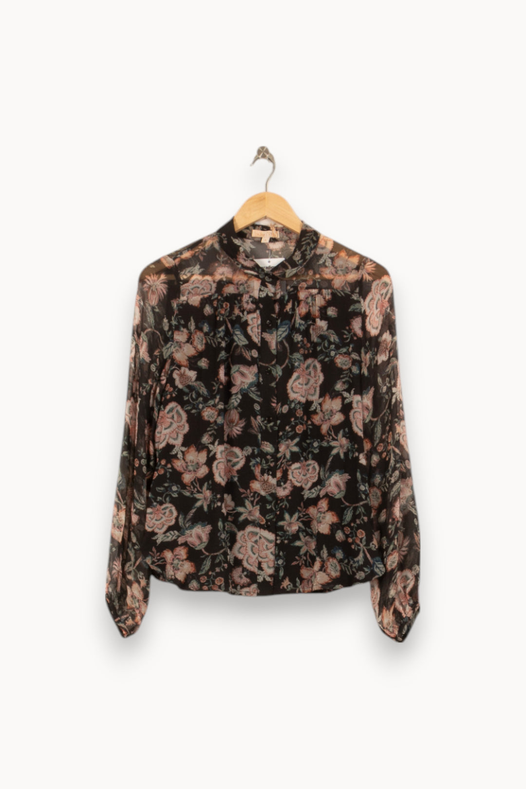 Blouse Noire et Fleurie - Taille S/36 de la marque Louise Misha | PARAD56150 - Vendu par Paradigme - Image 2