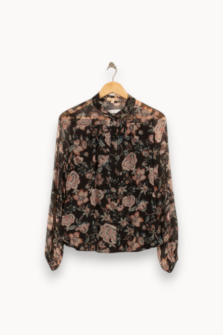 Blouse Noire et Fleurie - Taille S/36 de la marque Louise Misha | PARAD56150 - Vendu par Paradigme - Image 2