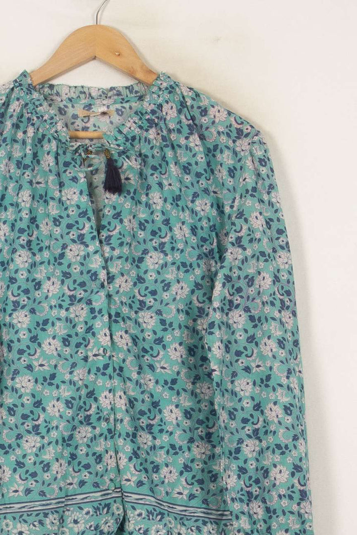 Blouse Fleurie Bleue - Taille S/36 de la marque Louise Misha | PARAD56153 - Vendu par Paradigme - Image 3