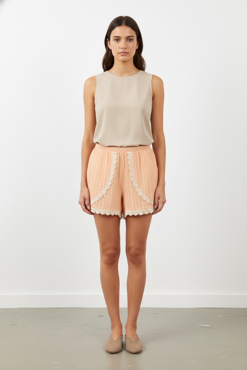 Short Rose et Blanc - Taille S/36