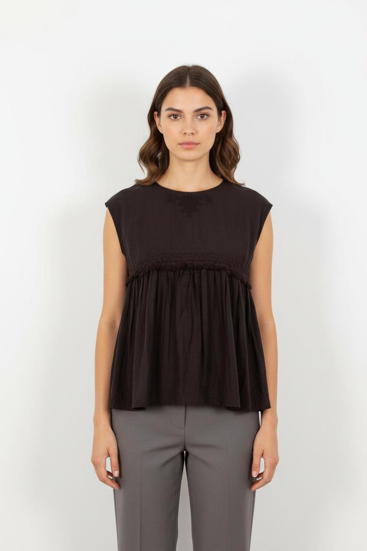 Blouse Noire - Taille S/36