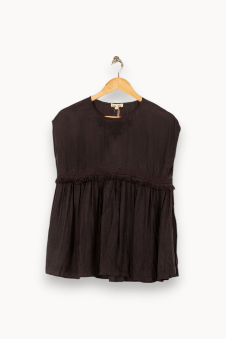 Blouse Noire - Taille S/36 de la marque Louise Misha | PARAD56164 - Vendu par Paradigme - Image 2