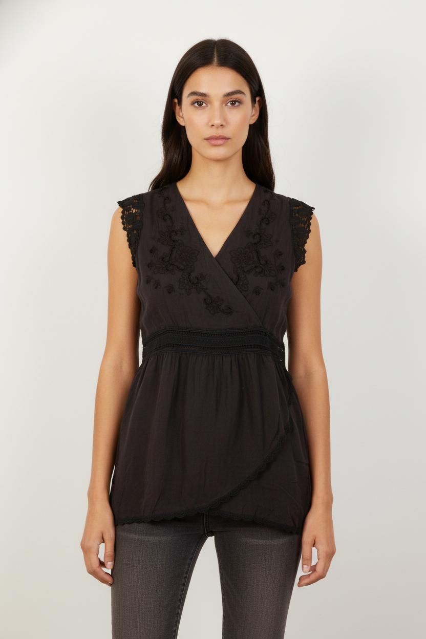 Blouse Noire - Taille XS/34