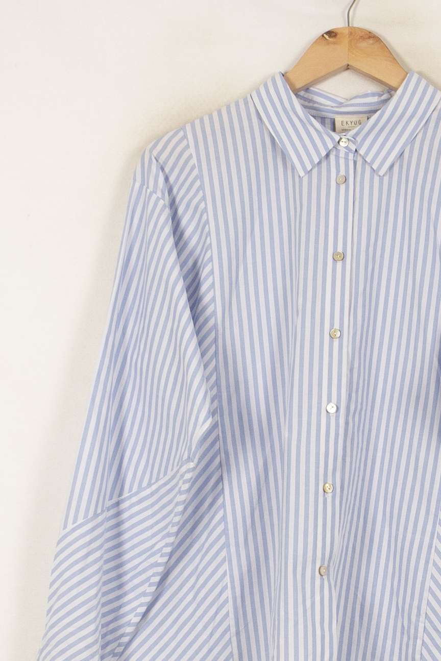 Chemise Rayée Bleu et Blanc - Taille L/40 de la marque Ekyog | PARAD56175 - Vendu par Paradigme - Image 3