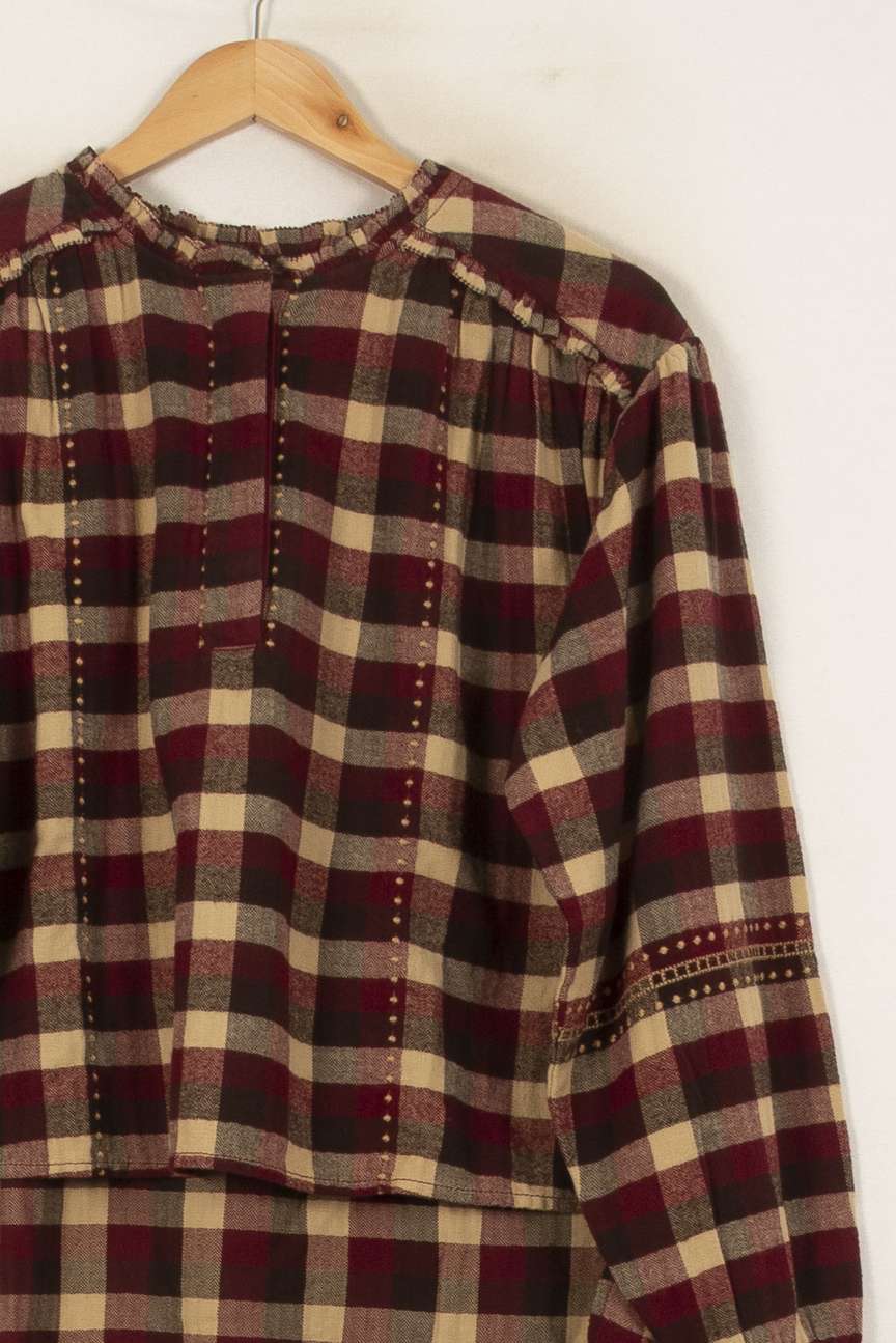 Chemise Carreaux Bordeaux et Beige - Taille S/36 de la marque Ekyog | PARAD56177 - Vendu par Paradigme - Image 3