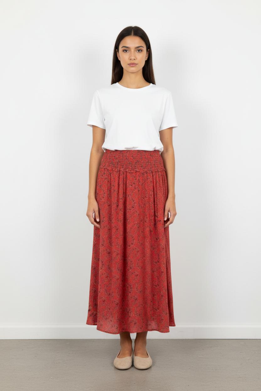 Jupe Longue Rouge - Taille XL/42