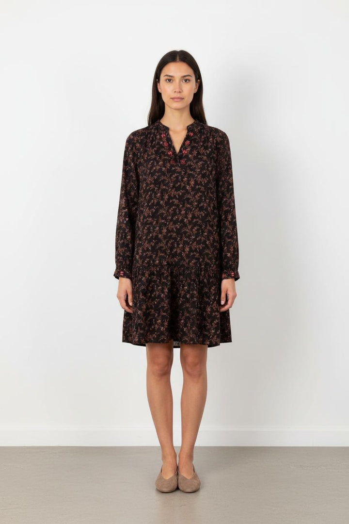 Robe Fleurie Noire - Taille S/36