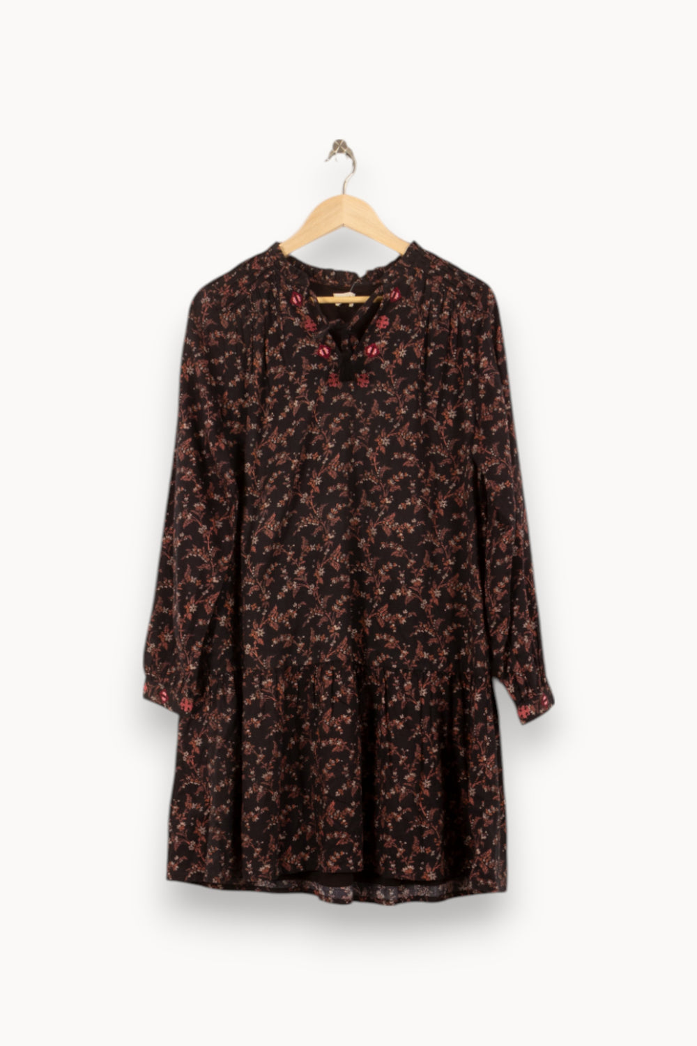Robe Fleurie Noire - Taille S/36 de la marque Ekyog | PARAD56190 - Vendu par Paradigme - Image 2
