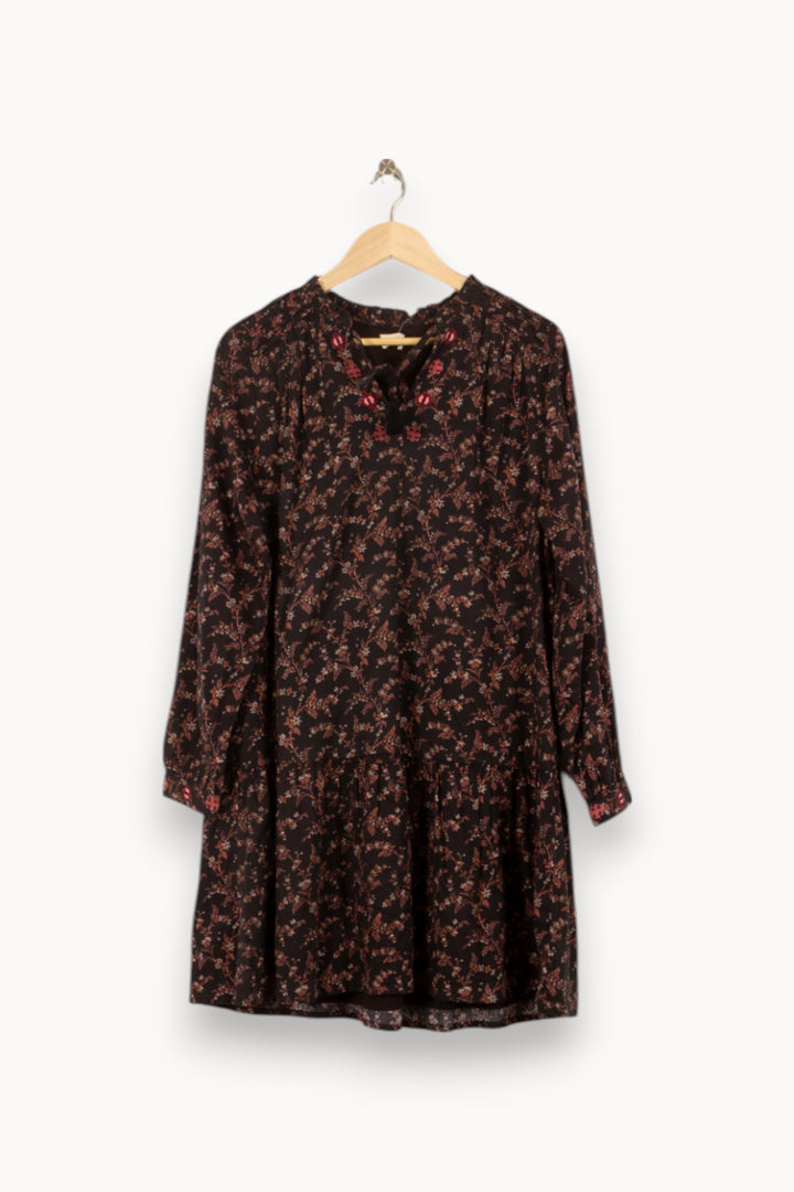 Robe Fleurie Noire - Taille S/36 de la marque Ekyog | PARAD56190 - Vendu par Paradigme - Image 2