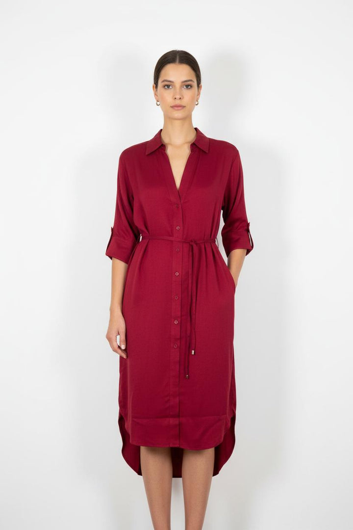 Robe Chemise Bordeaux - Taille S/36