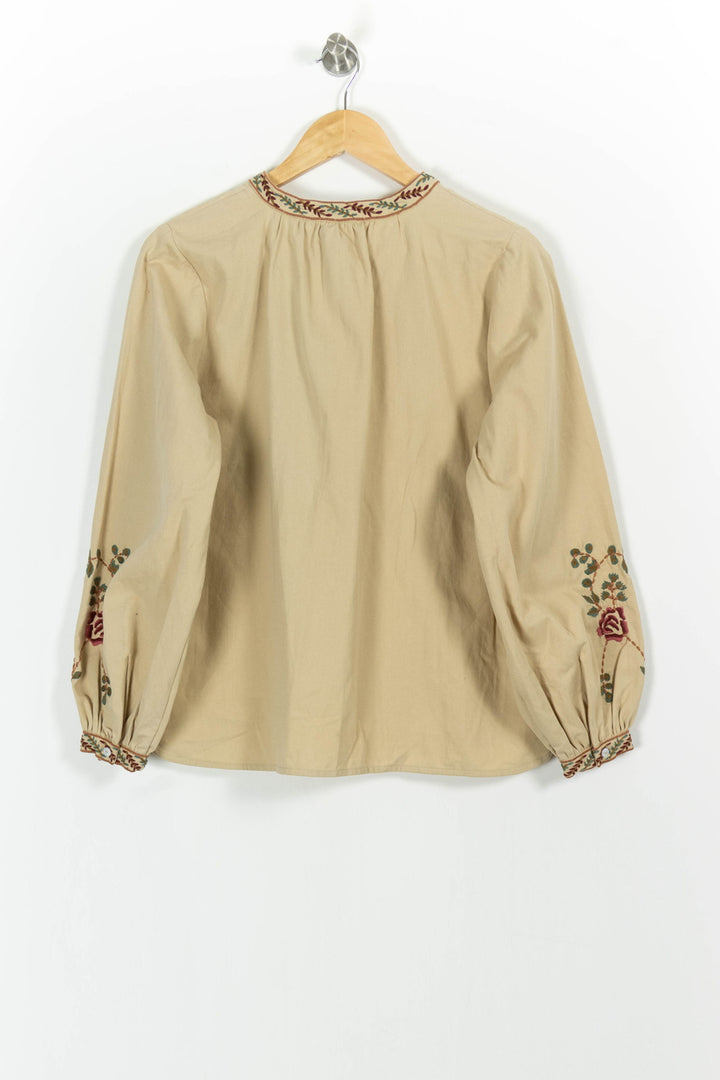 Blouse Brodée Beige - Taille S/36 de la marque Louise Misha | PARAD56215 - Vendu par Paradigme - Image 4