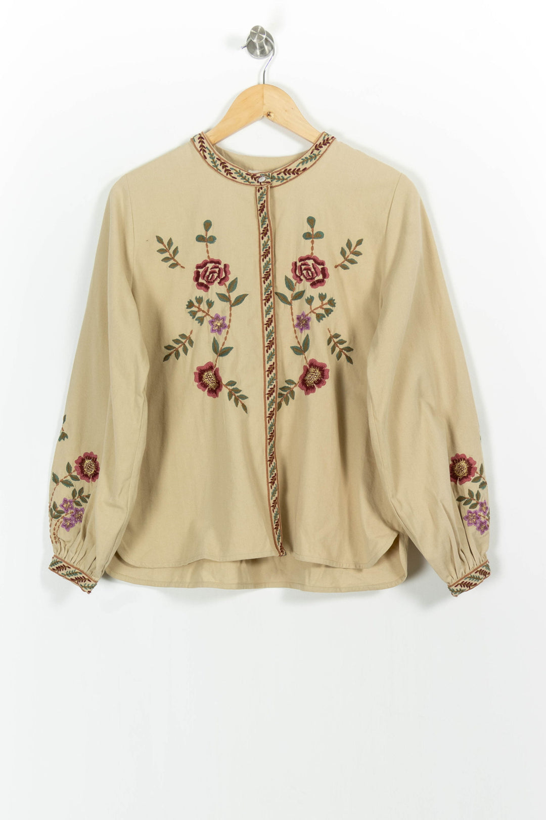 Blouse Brodée Beige - Taille S/36 de la marque Louise Misha | PARAD56215 - Vendu par Paradigme - Image 2