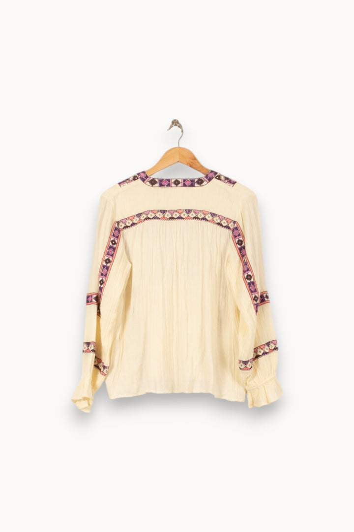 Blouse Écrue et Violette - Taille S/36 de la marque Louise Misha | PARAD56217 - Vendu par Paradigme - Image 4