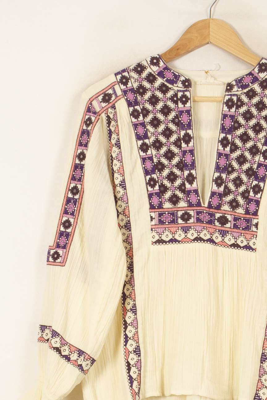 Blouse Écrue et Violette - Taille S/36 de la marque Louise Misha | PARAD56217 - Vendu par Paradigme - Image 3