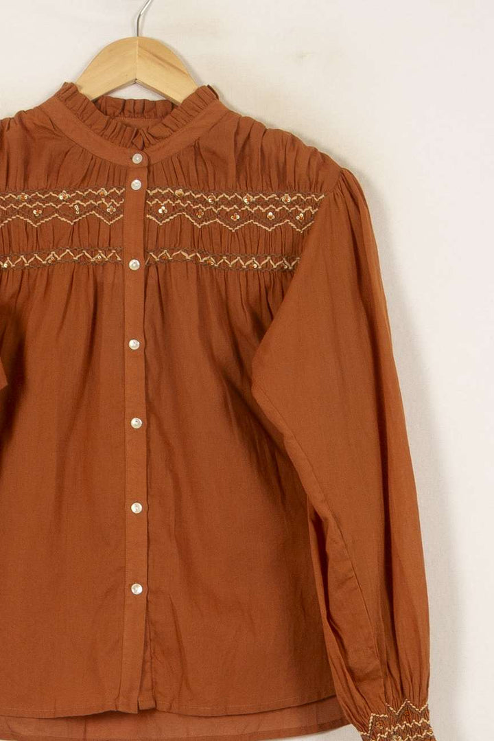 Blouse Marron - Taille S/36 de la marque Louise Misha | PARAD56219 - Vendu par Paradigme - Image 3
