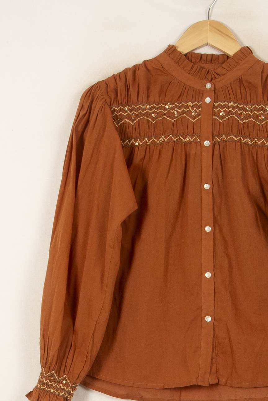 Blouse Marron - Taille S/36 de la marque Louise Misha | PARAD56220 - Vendu par Paradigme - Image 3